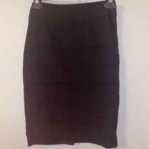 MIDI black skirt with ruffles